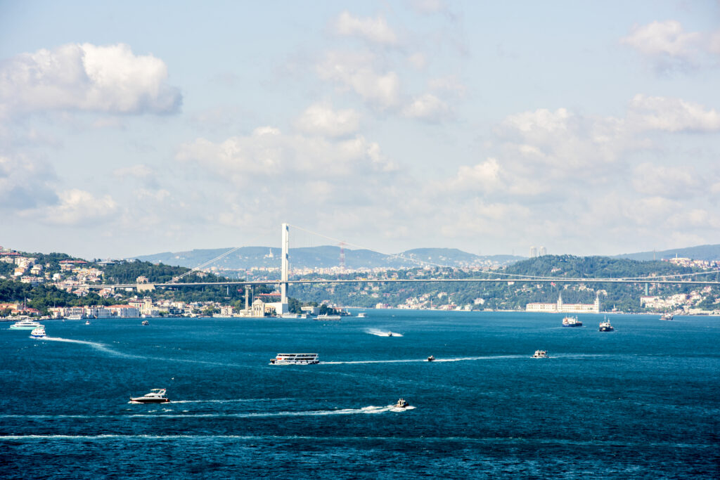 istanbul's ocean scene with cruise ship